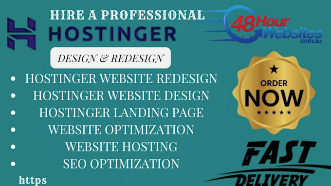 Gig Preview - Design hostinger website, setup hostinger website, redesign hostinger website