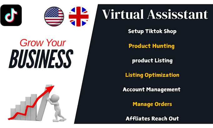 Gig Preview - Be your tiktok shop virtual assistant and tiktok shop affiliate marketing