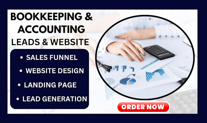 Bestseller - generate bookkeeping leads accounting leads bookkeeping landing page website