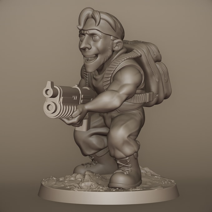 Gig Preview - Do dnd miniature sculpting in zbrush,3d cosplay figures,3d print tabletop gaming