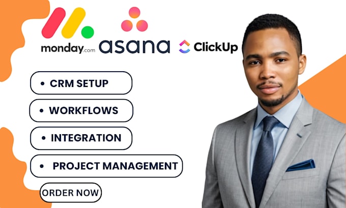 Gig Preview - Setup customized board workflow integrate asana clickup trello monday CRM expert