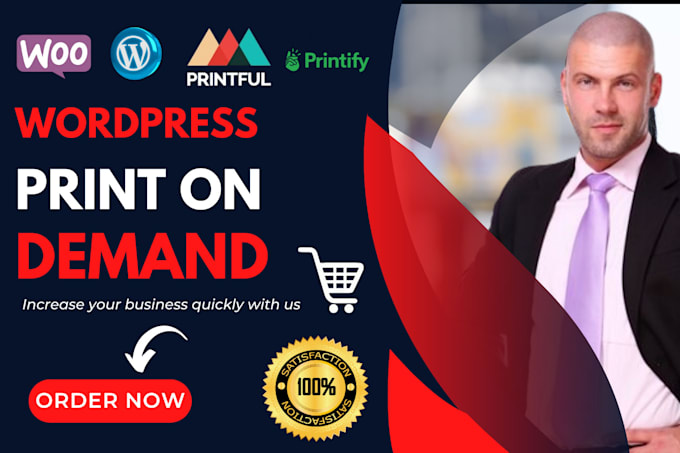 Gig Preview - Wordpress print on demand redesign woocommerce printful printify pod