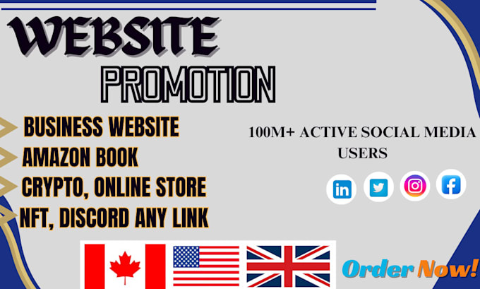 Gig Preview - Promote your website business online store, amazon product book crypto any link