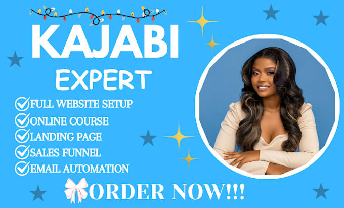 Gig Preview - Kajabi website design, kajabi online course, kajabi landing page, sales funnel