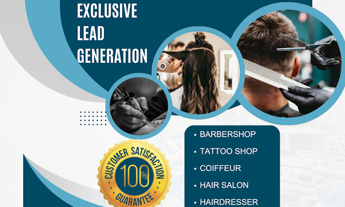 Gig Preview - Generate barbershop hair salon coiffeur tattoo shop hairdresser leads website