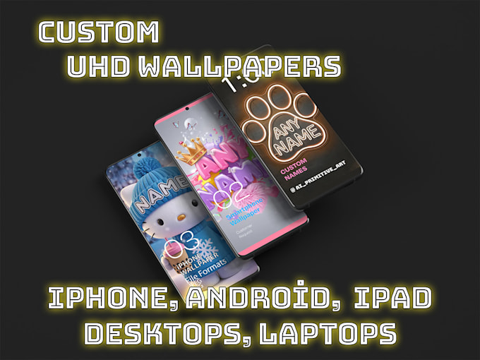 Bestseller - design personalized images with custom names for wallpapers