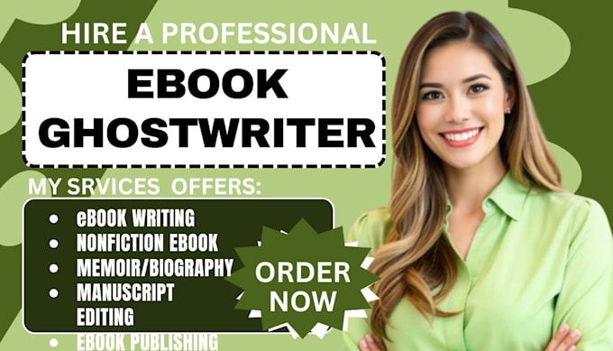 Gig Preview - Be your nonfiction ebook ghostwriter for kdp, biography book writer, book editor