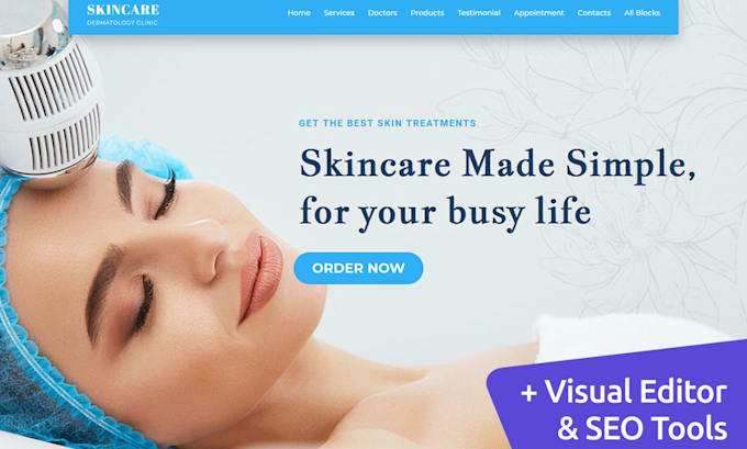 Gig Preview - Design a converting skincare shopify store dropshipping store skincare website