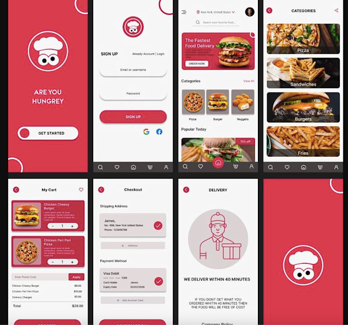 Gig Preview - Build courier parcel delivery app food delivery app restaurant app grocery app