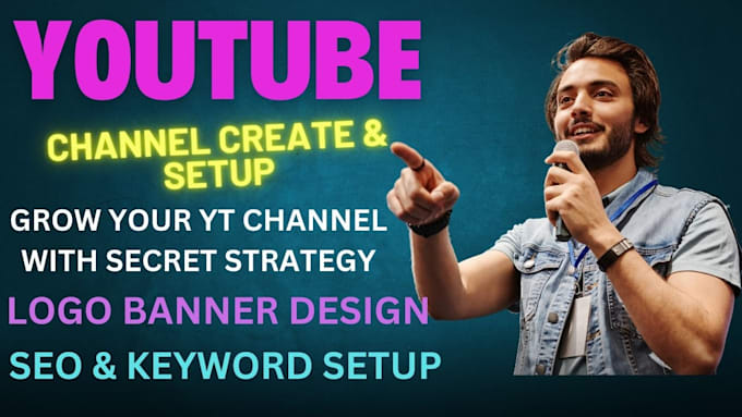 Gig Preview - Create and setup youtube channel perfectly with banner design