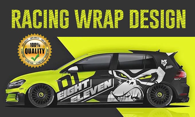 Gig Preview - Create car wrap design, racing car wrap design, racing car wrap