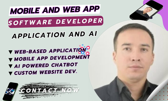 Gig Preview - Develop ai chatgpt mobile app or web based software application web development