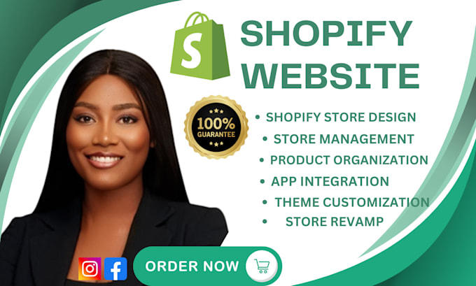 Gig Preview - Redesign shopify website design shopify store design shopify store