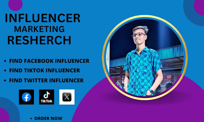 Gig Preview - Find your best marketing influencer