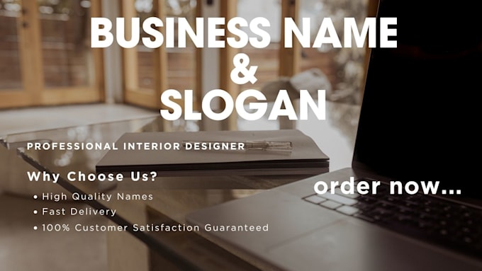 Gig Preview - Create unique business name,slogan ideas, product naming