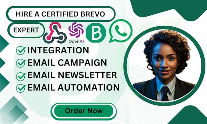 Gig Preview - Set up bravo, brevo, bravo CRM, brevo automation, mailchimp on email marketing