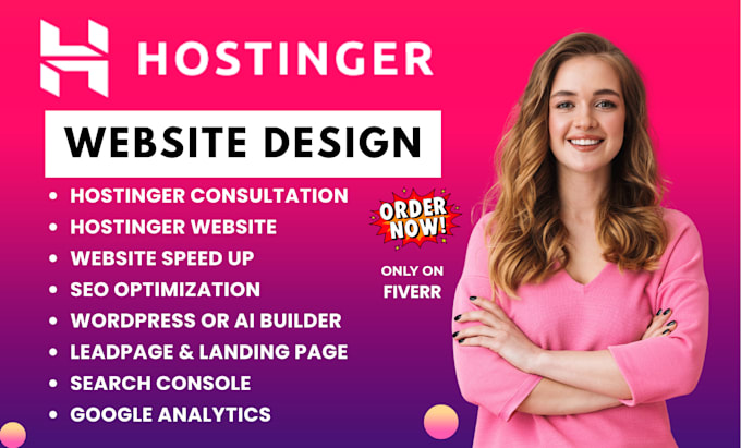 Gig Preview - Design hostinger website redesign website wordpress, hostinger website builder