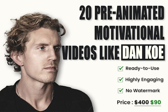 Gig Preview - Provide 20 pre animated videos like dan koe