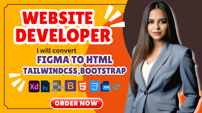 Bestseller - design responsive website using HTML, CSS, javascript,  bootstrap, tailwind CSS