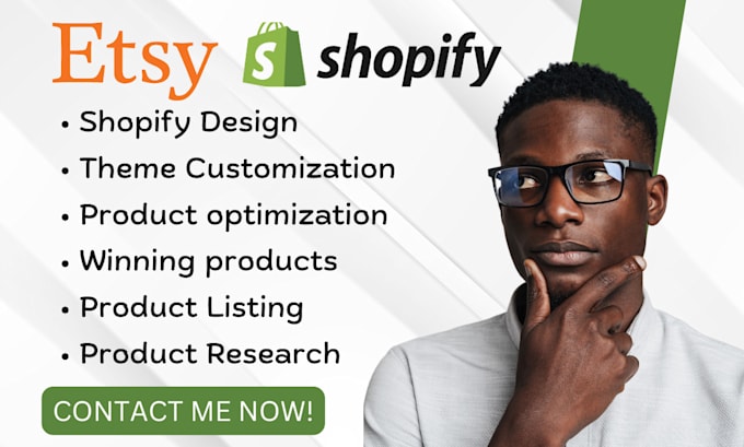 Gig Preview - Be shopify expert, shopify redesign, shopify pod, print on demand, etsy pod