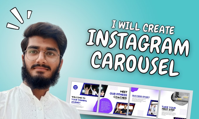 Gig Preview - Create instagram seamless carousel designs using canva