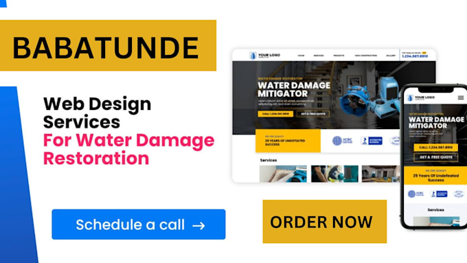 Gig Preview - Make water damage restoration website, mold and fire damage restoration website