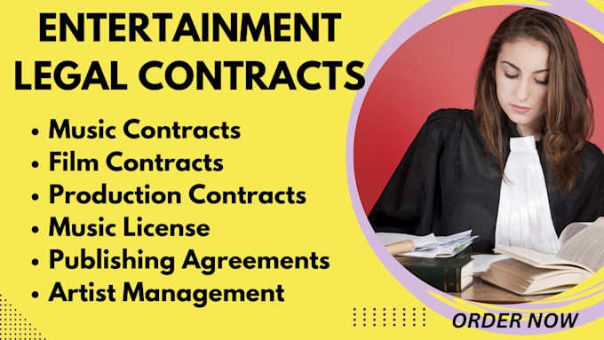 Gig Preview - Draft or review standard music, film, and entertainment contracts agreements