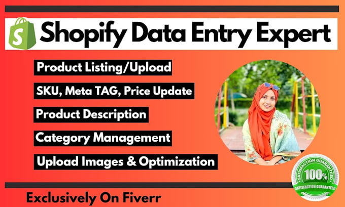 Gig Preview - Upload shopify product listing wordpress and shopify data entry