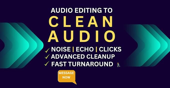 Gig Preview - Remove noise, echo, wind, repair, clean, and fix audio for voice sound