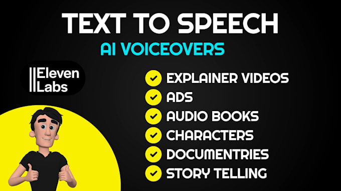 Gig Preview - Do human like text to speech ai voiceover using eleven labs