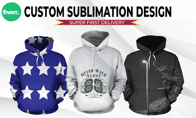 Gig Preview - Creative design sublimation hoodie t shirt brand logo clothing