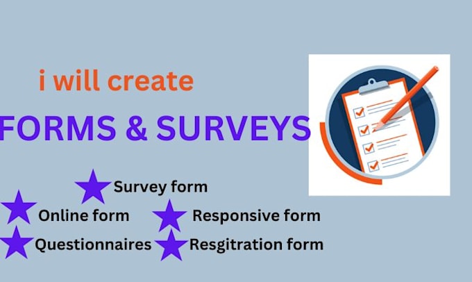 Gig Preview - Do online survey, quiz, questionnaire, survey form, responsive forms