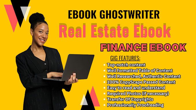 Gig Preview - Write real estate ebook, ebook writing, finance ebook credit repair ebook writer