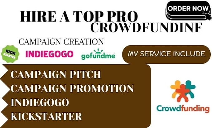 Gig Preview - Do crowdfunding campaign creation fundraising campaign on kickstarter indiegogo