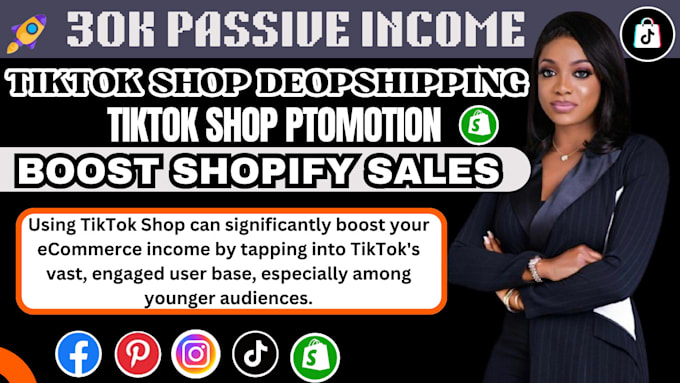 Gig Preview - Setup, manage tiktok shop, tiktok shop dropshipping, tiktok ads, tiktok shop VA