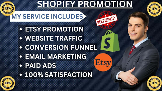 Gig Preview - Shopify store promotion, etsy, shopify store marketing, sales funnel