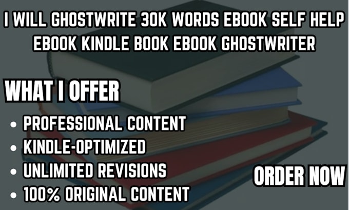 Gig Preview - Ghostwrite 30k words ebook self help ebook kindle book ebook ghostwriter