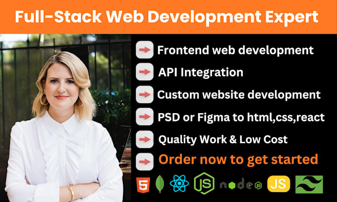 Gig Preview - Build,rebuild professional website development as frontend,full stack developer