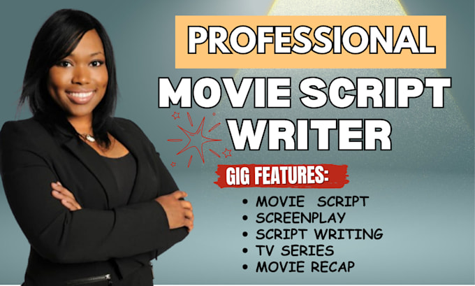 Gig Preview - Write movie script, movie script writing, script writer, film script writing