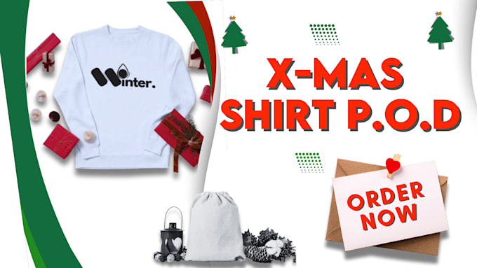 Gig Preview - Design custom christmas t shirt mockups, holiday, christian pod cloth, banner