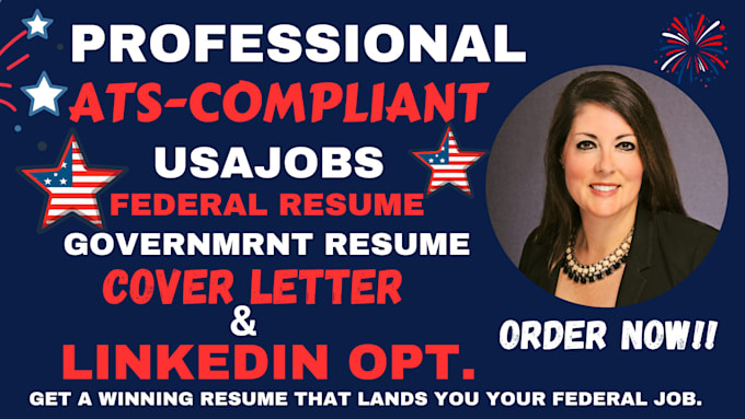 Gig Preview - Write and revamp federal resume, executive resume, usajobs, and resume writing