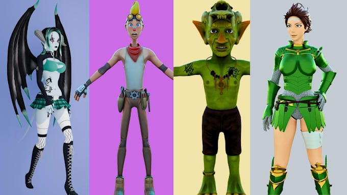 Gig Preview - Create a 3d character model for games or film