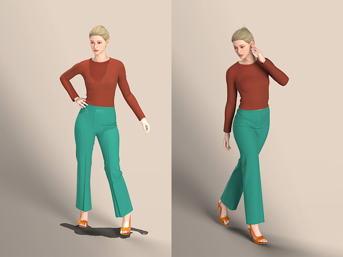 Gig Preview - Design realistic 3d clothing mockups fashion design in clo 3d and marvelous