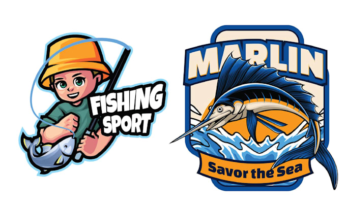 Bestseller - design amazing outdoor mascot fishing logo