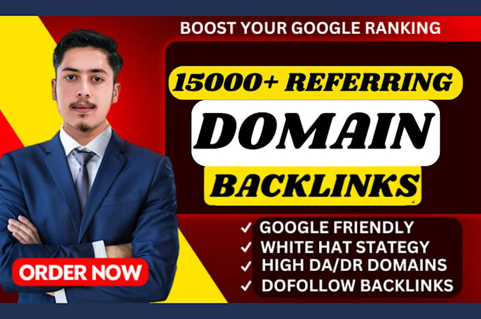 Gig Preview - Build referring domain backlinks for website ranking