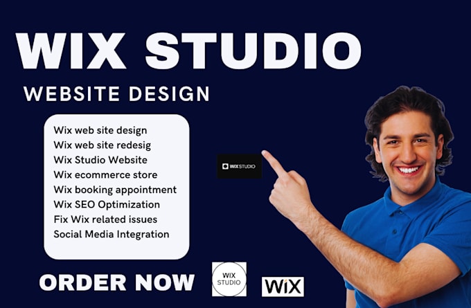 Gig Preview - Create wix website with wix studio, wix website design and redesign, wix studio