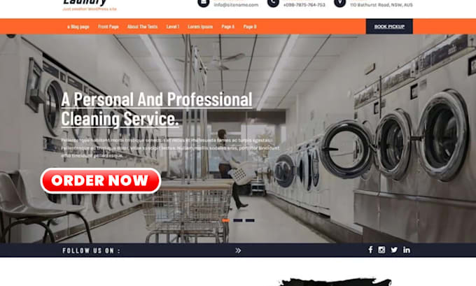 Bestseller - design modern laundry and dry cleaning services website