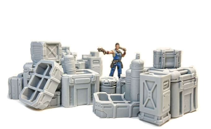 Gig Preview - Make tabletop miniature terrain modular 3d model,sculpt landscape,stl 3d print