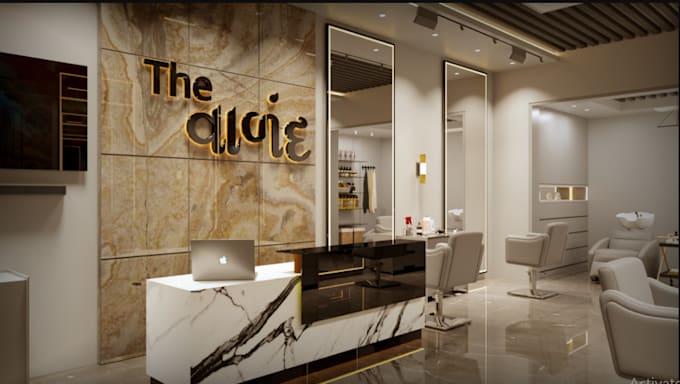 Gig Preview - Craft 3d interior design render beauty salon,hair salon,barber shop,showroom,spa