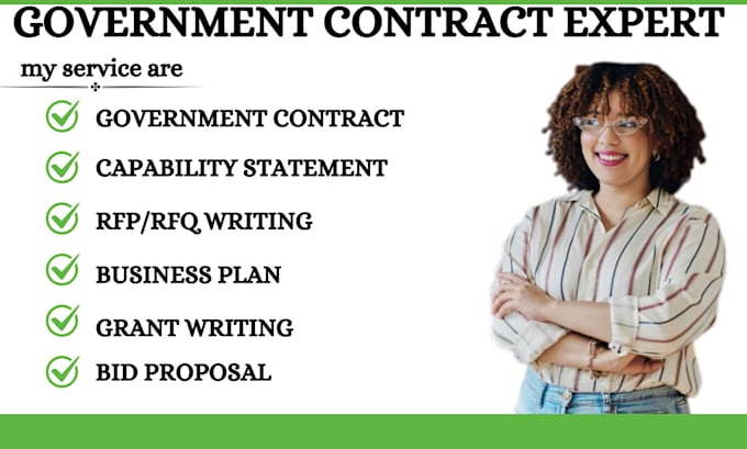 Gig Preview - Winning government contract, bid proposal, rfp,rfq, government contract research